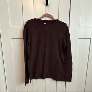 Sonoma Maroon Knit Long Sleeve Shirt